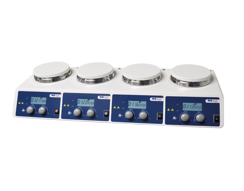 LBD023 Multi-position hotplate magnetic stirrer, 4 positions, model RSLAB-4PC - Image 1